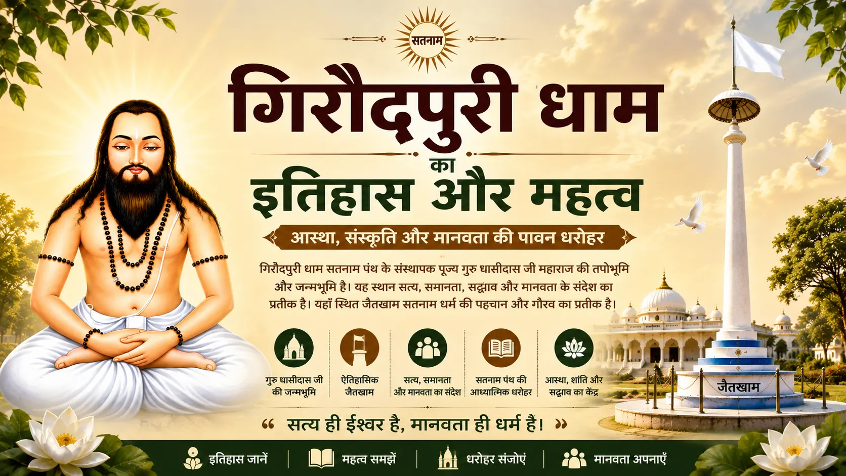 गिरौदपुरी धाम का प्रामाणिक इतिहास, धार्मिक महत्व और तपोभूमि की पावन गाथा